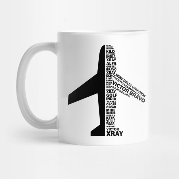 Phonetic Alphabet Pilot Airplane Funny Aviation Gift by GreatDesignsShop
